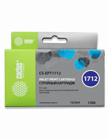Картридж Cactus CS-EPT1712 голубой