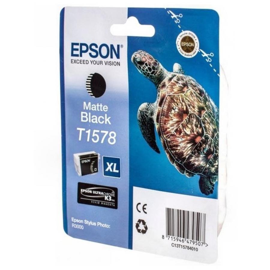 Фото - Картридж Epson T1578 (C13T15784010) для Epson St Ph R3000, черный матовый картридж epson t0968 c13t09684010 для epson st ph r2880 черный матовый