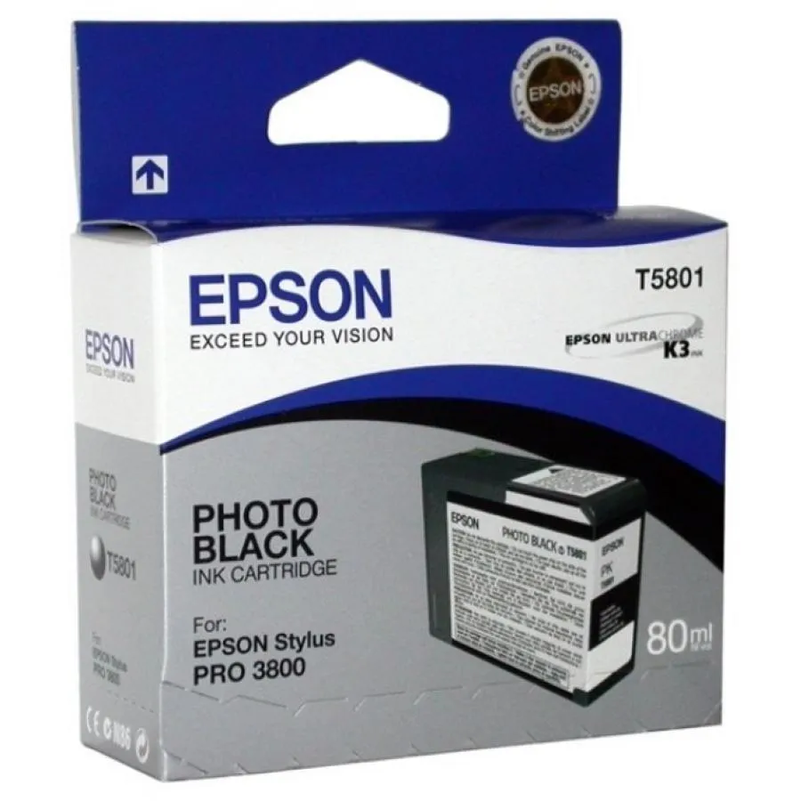 Картридж Epson T5801 (C13T580100) для Epson St Pro 3800, фото черный