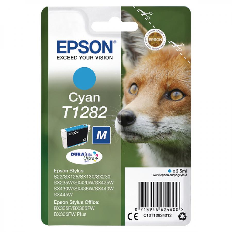 цена Картридж Epson T1282 (C13T12824012) для Epson S22/SX125, голубой