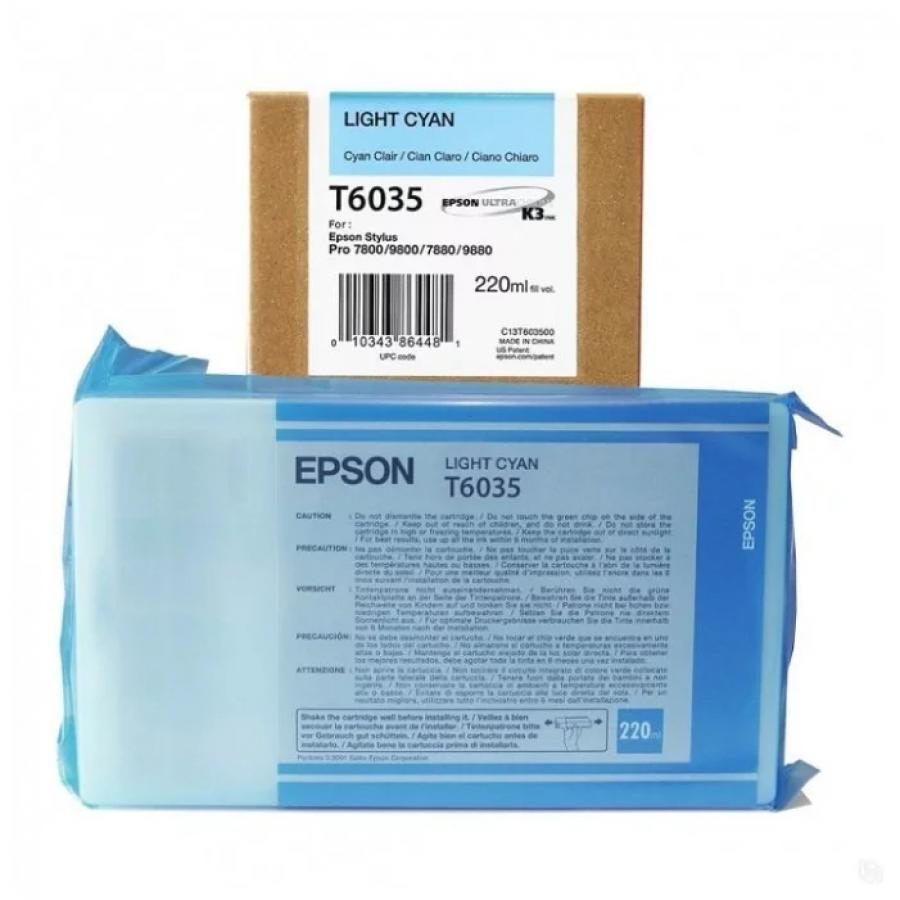 Картридж Epson T6035 (C13T603500) для Epson St Pro 7880/9880, светло-голубой