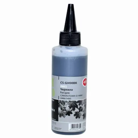 Чернила Cactus CS-GI490BK для Canon Pixma G1400/G2400/G3400, чер...