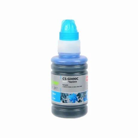 Чернила Cactus CS-GI490C для Canon Pixma G1400/G2400/G3400, голу...