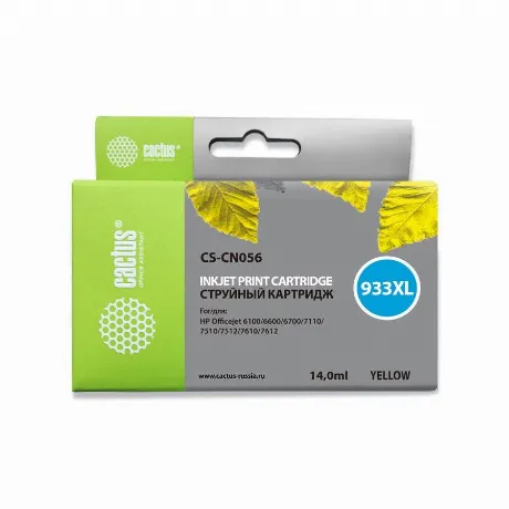 Картридж Cactus CS-CN056 №933 для HP DJ 6600, желтый