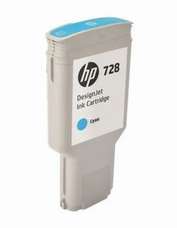 Картридж струйный HP 728 F9K17A голубой (300мл) для HP DJ T730/T...