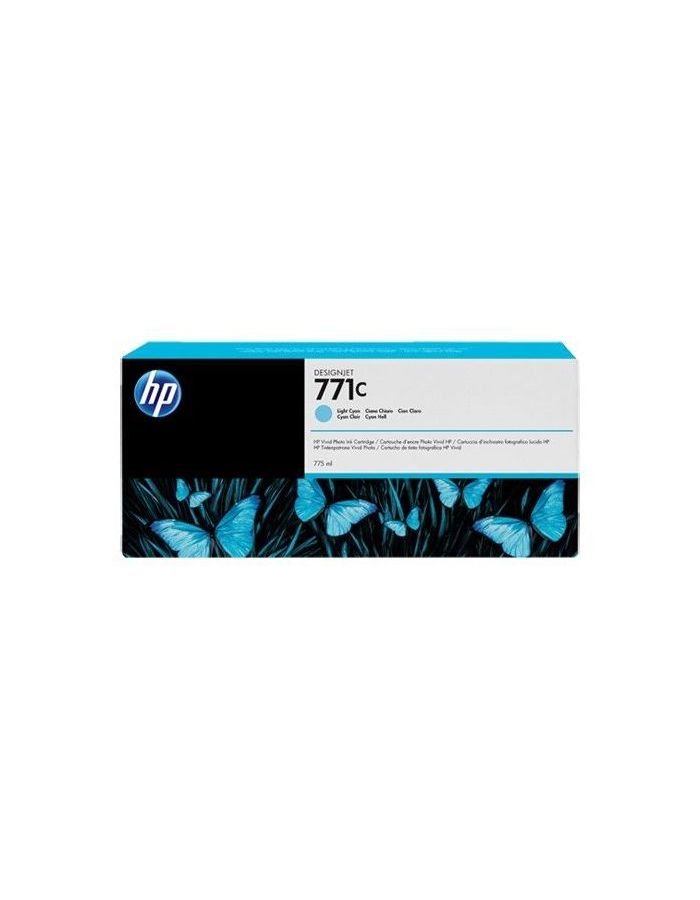Фото - Картридж струйный HP 771C B6Y12A светло-голубой (775мл) для HP DJ Z6200 картридж hp ce020a для designjet z6200 черный светло серый