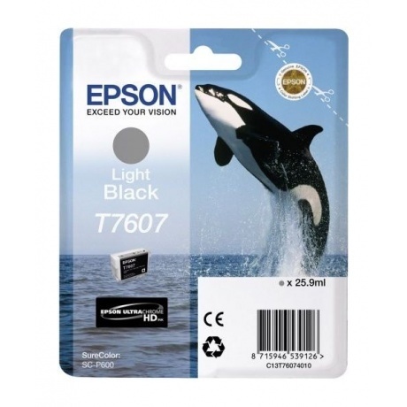 

Картридж струйный Epson T7607 C13T76074010 светло-серый (25.9мл) для Epson SureColor SC-P600