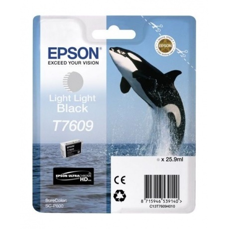 

Картридж струйный Epson T7609 C13T76094010 серый (25.9мл) для Epson SureColor SC-P600