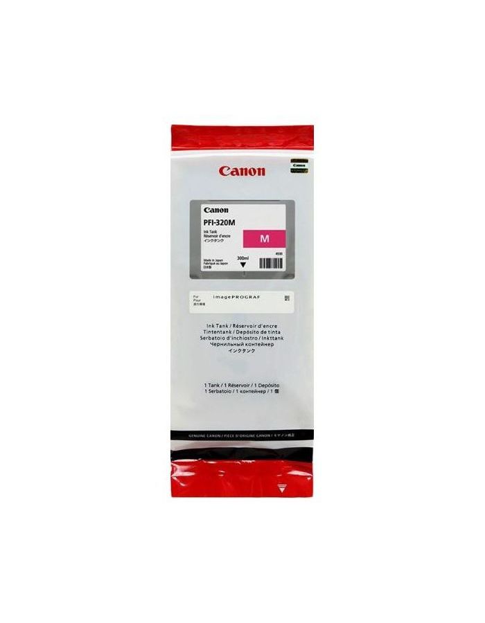 цена Картридж струйный Canon PFI-320 M 2892C001 пурпурный (300мл) для Canon imagePROGRAF TM-200/205
