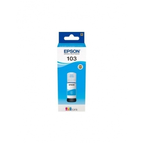 

Картридж струйный Epson 103C C13T00S24A голубой (65мл) для Epson L3100/3110/3150