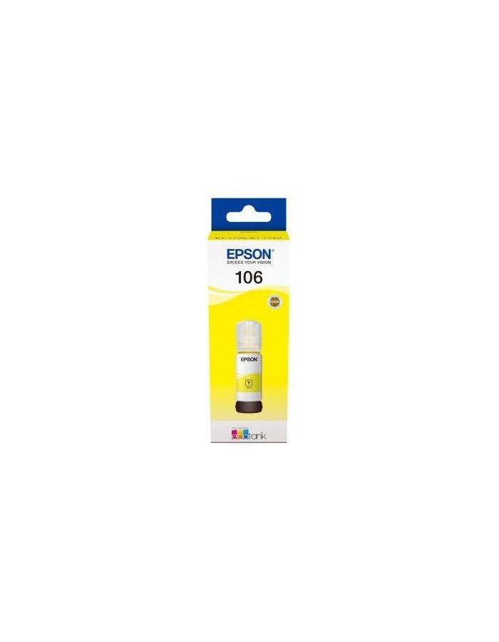 цена Картридж струйный Epson 106Y C13T00R440 желтый (70мл) для Epson L7160/7180