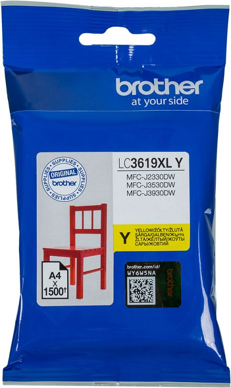 Картридж струйный Brother LC3619XLY желтый (1500стр.) для Brother MFC-J3530DW/J3930DW картридж brother lc3617y для brother mfc j3530dw j3930dw желтый 550стр