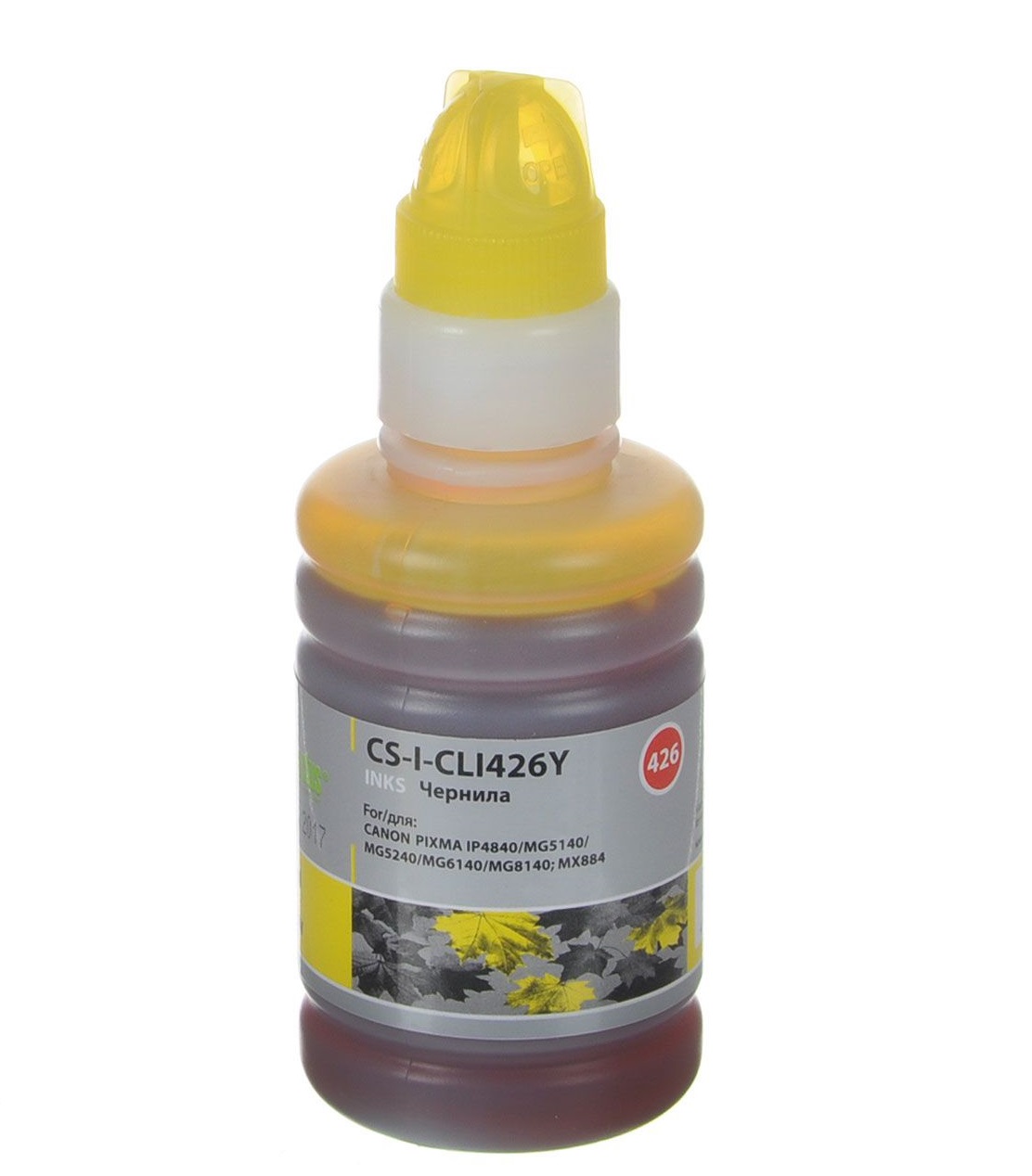 цена Чернила Cactus CS-I-CLI426Y желтый (100мл) Canon PIXMA MG5140/5240/6140/8140; MX884
