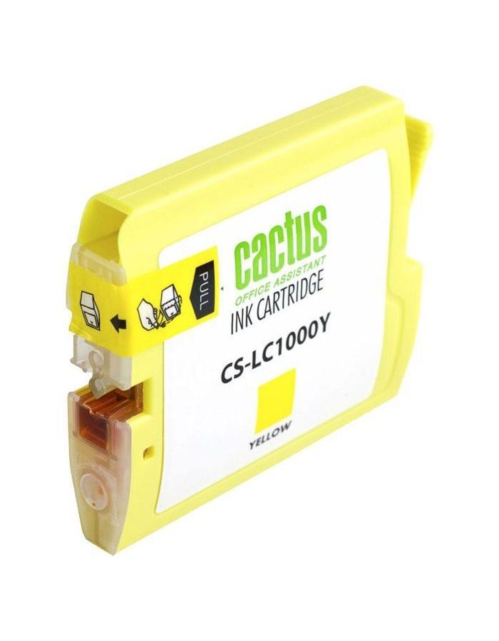 Картридж струйный Cactus CS-LC1000Y желтый для Brother DCP 130C/330С/MFC-240C/5460CN (20мл) картридж струйный cactus lc3237y желтый 18 мл 1500 стр для brother cs lc3237y