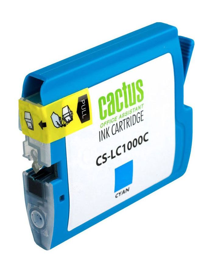 цена Картридж струйный Cactus CS-LC1000C голубой для Brother DCP 130C/330С/MFC-240C/5460CN (20мл)