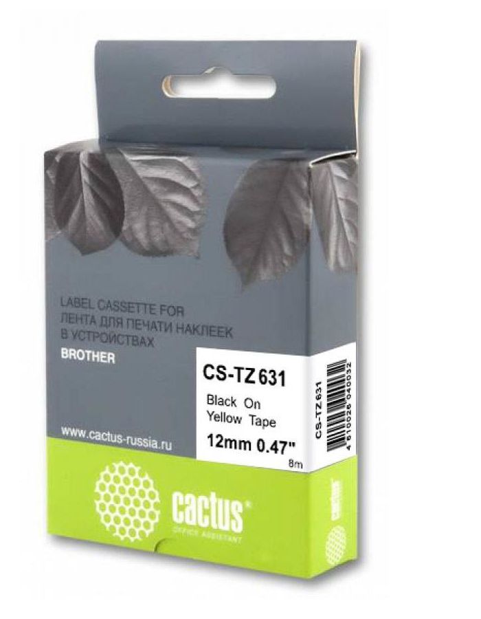 Картридж ленточный Cactus CS-TZ631 черный для Brother 1010/1260VP/1830VP/9700PC картридж cactus cs tz631 черный картридж