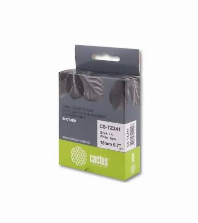 Картридж ленточный Cactus CS-TZ241 черный для Brother 1010/1280/...