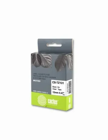 Картридж ленточный Cactus CS-TZ131 черный для Brother 1010/1280/...