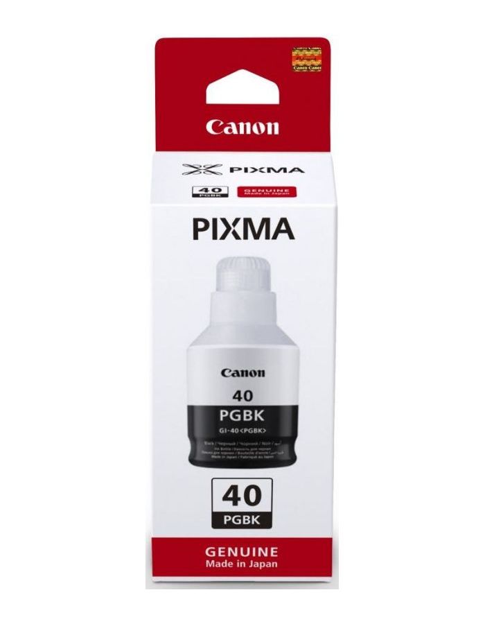 Картридж струйный Canon GI-40 BK 3385C001 черный (170мл) для Canon Pixma G5040/G6040 картридж струйный canon gi 40 c 3400c001 голубой 70мл для canon pixma g5040 g6040