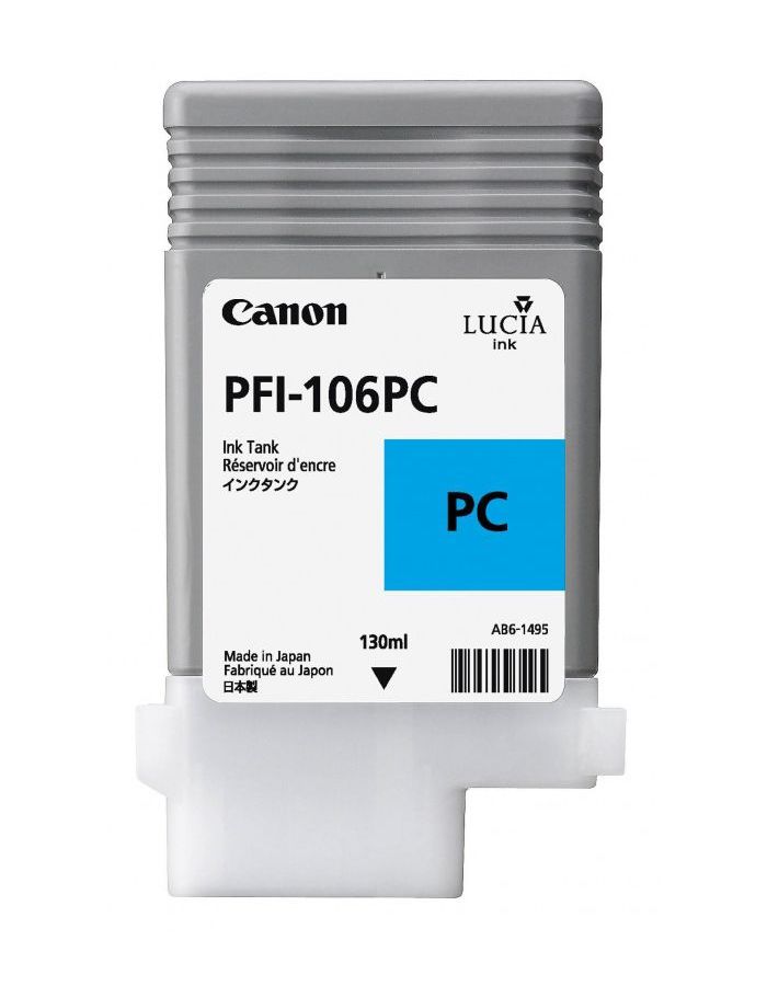 Картридж струйный Canon PFI-106PC 6625B001 фото голубой для Canon iPF6300S/6400/6450 картридж canon pfi 120 black 130 мл для тм серии