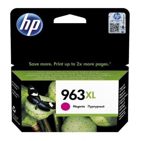 

Картридж струйный HP 963 3JA28AE пурпурный (1600стр.) для HP OfficeJet Pro 901x/902x/HP