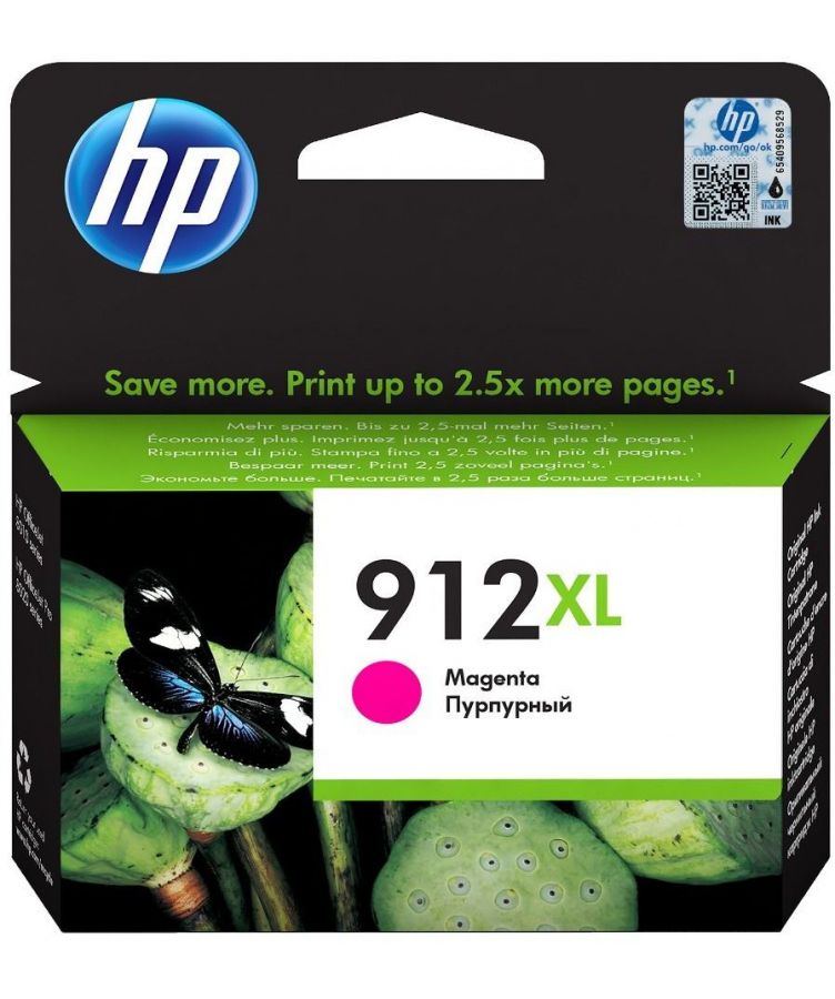 Картридж струйный HP 912 3YL82AE пурпурный (825стр.) для HP OfficeJet 801x/802x цена и фото