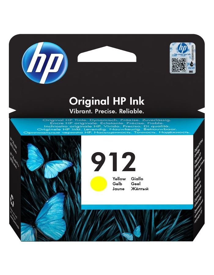 цена Картридж струйный HP 912 3YL79AE желтый (315стр.) для HP DJ IA OfficeJet 801x/802x