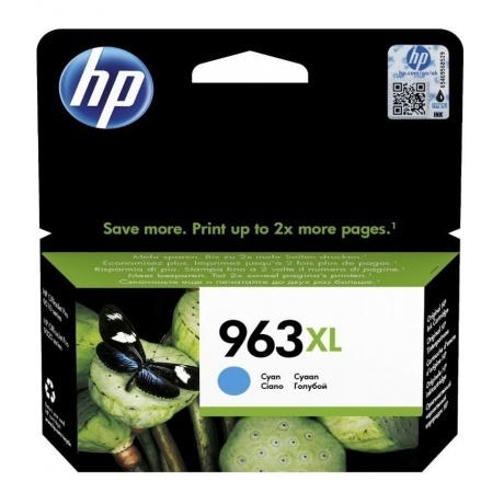 

Картридж струйный HP 963 3JA27AE голубой (1600стр.) для HP OfficeJet Pro 901x/902x/HP