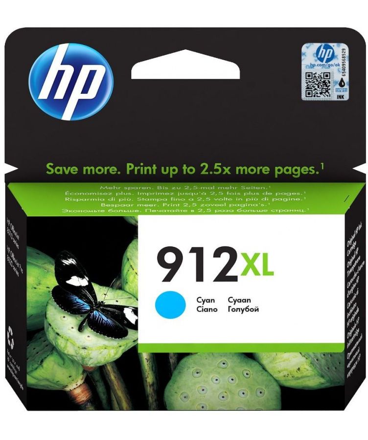Картридж струйный HP 912 3YL81AE голубой (825стр.) для HP OfficeJet 801x/802x цена и фото
