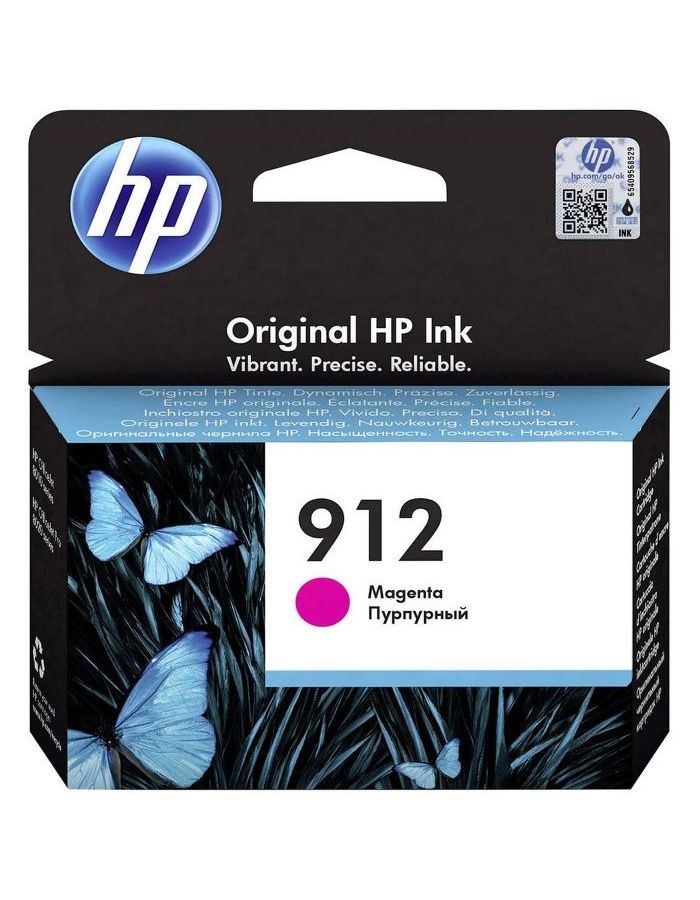 Картридж струйный HP 912 3YL78AE пурпурный (315стр.) для HP OfficeJet 801x/802x картридж струйный hp 912 3yl81ae голубой 825стр для hp officejet 801x 802x