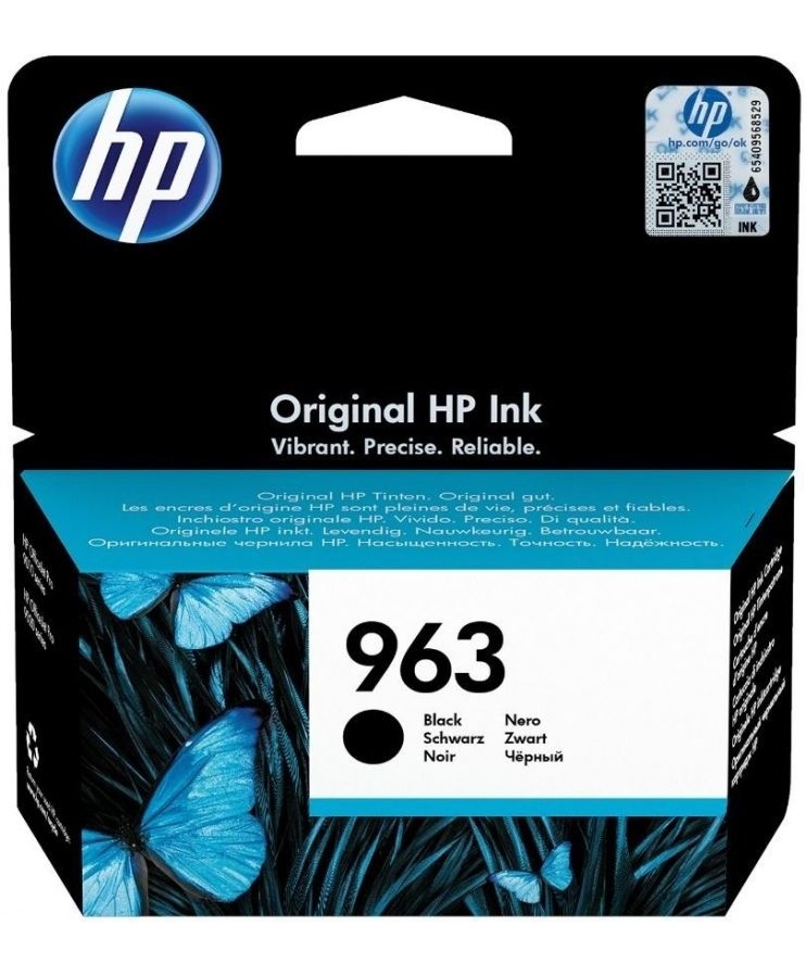 Картридж струйный HP 963 3JA26AE черный (1000стр.) для HP OfficeJet Pro 901x/902x/HP картридж струйный hp 745 f9k04a фото черный