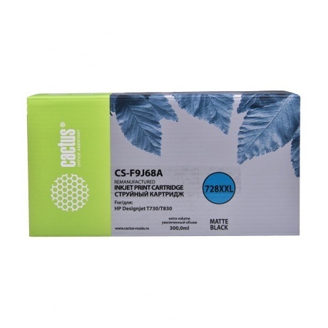 

Картридж струйный Cactus 728XXL CS-F9J68A черный матовый (300мл) для HP DJ T730/T830