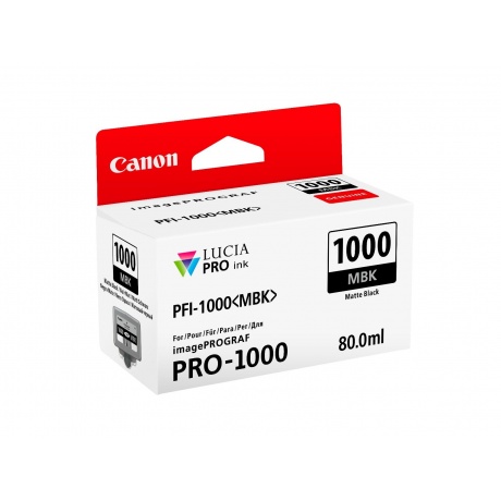 Картридж струйный Canon PFI-1000MBK (0545C001) черный - фото 2