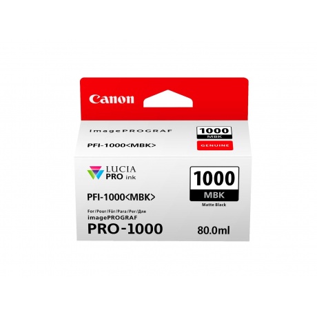 Картридж струйный Canon PFI-1000MBK (0545C001) черный - фото 3