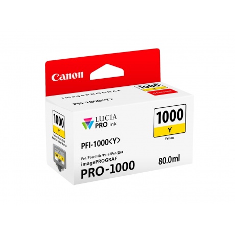 Картридж струйный Canon PFI-1000Y (0549C001) желтый - фото 2