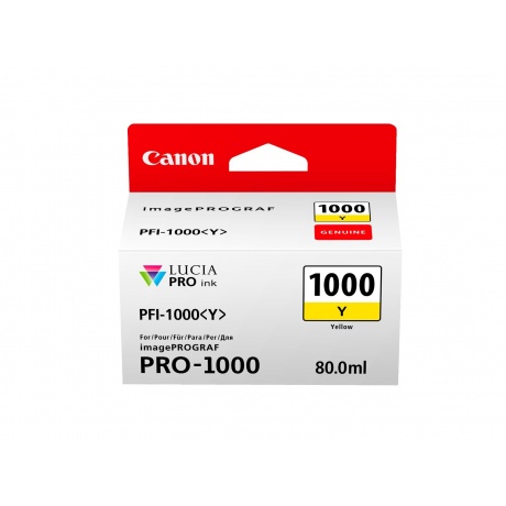 Картридж струйный Canon PFI-1000Y (0549C001) желтый - фото 3