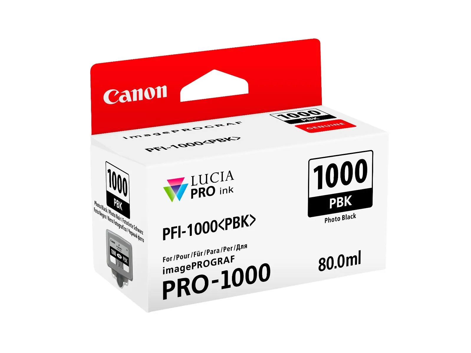 Картридж струйный Canon PFI-1000PBK (0546C001) черный - фото 2