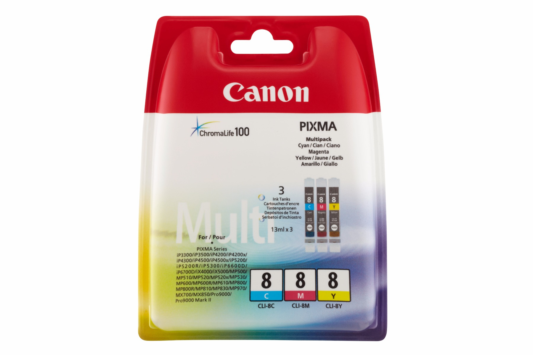 цена Набор картриджей Canon CLI-8 C/M/Y MultiPack (0621B029)