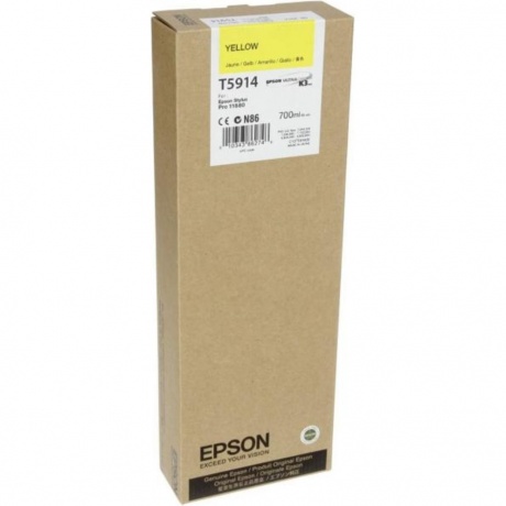 Картридж струйный Epson T5914 (C13T591400) Yellow - фото 4