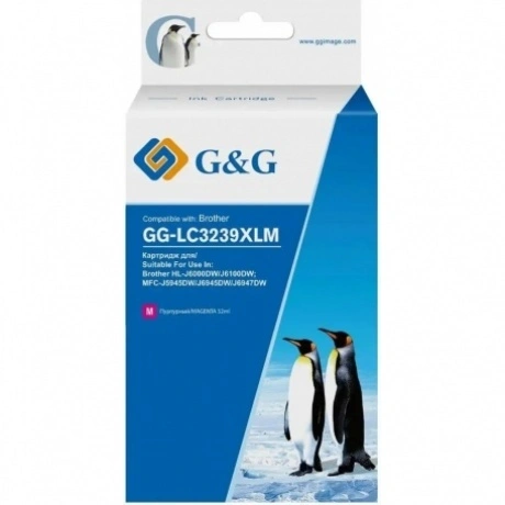 Картридж струйный G&G GG-LC3239XLM пурпурный (52мл) для Brother ...