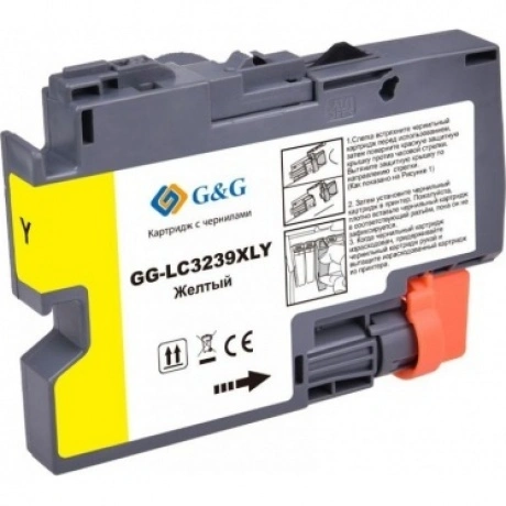 Картридж струйный G&G GG-LC3239XLY желтый (52мл) для Brother HL-...