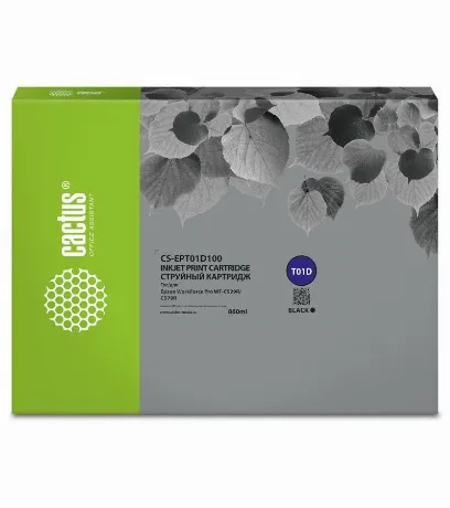 Картридж струйный Cactus CS-EPT01D100 T01D1 черный (860мл) для E...