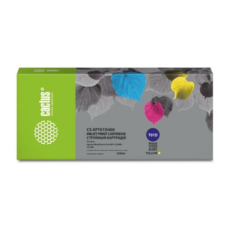 

Картридж струйный Cactus CS-EPT01D400 T01D4 желтый (220мл) для Epson WorkForce Pro WF-C529R/C529RDTW/C529RDTW EPP