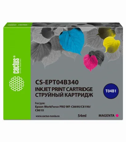 Картридж струйный Cactus CS-EPT04B340 T04B3 пурпурный (54мл) для...