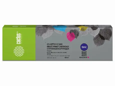 Картридж струйный Cactus CS-EPT01C300 T01C3 пурпурный (68мл) для...