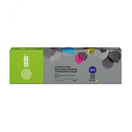 

Картридж струйный Cactus CS-EPT01C400 T01C4 желтый (68мл) для Epson WorkForce Pro WF-C529RDTW/C579RD2TWF/C579RDTWF Pro