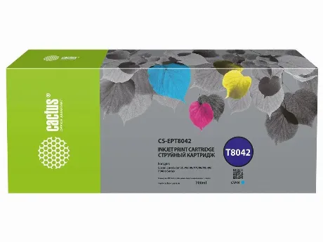 Картридж струйный Cactus CS-EPT8042 T8042 голуб.пигм. (700мл) дл...