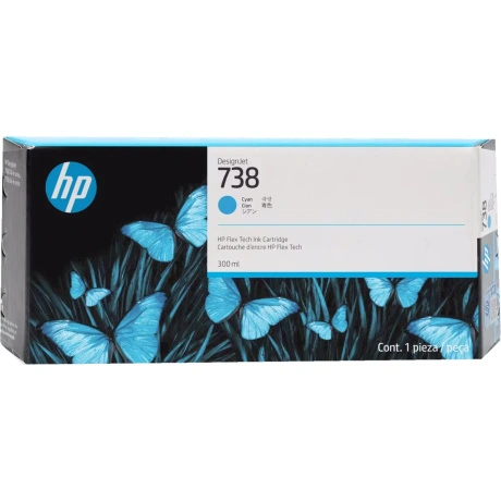 Картридж HP 738 300-ml Cyan DesignJet Ink Cartridge (676M6A)