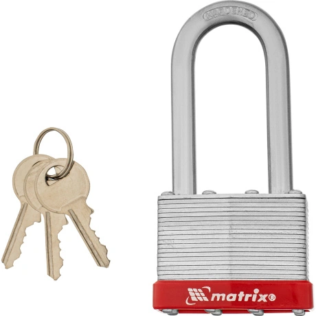 Замок навесной Matrix 91809, 50 мм, удлиненная дужка