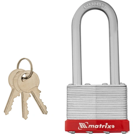 Замок навесной Matrix 91811, 65 мм, удлиненная дужка